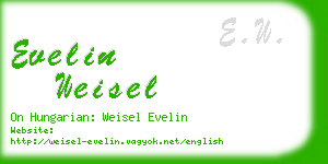 evelin weisel business card